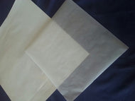 Soft Cheese Wrapping Paper 14" x 14", 25 sheets, duo layer white cello exterior, parchment interior, breathable